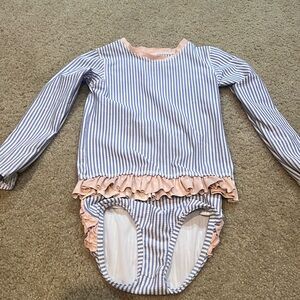 Ruffle butts Girls size 6 rash guard tankini